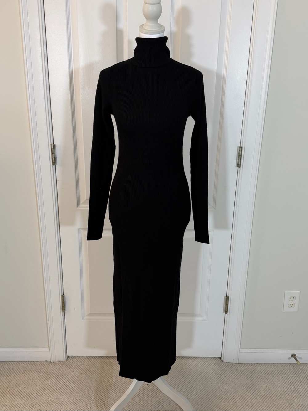 Moda International Black Turtleneck Maxi Dress